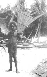 A Solomon Islander with his fishing kite