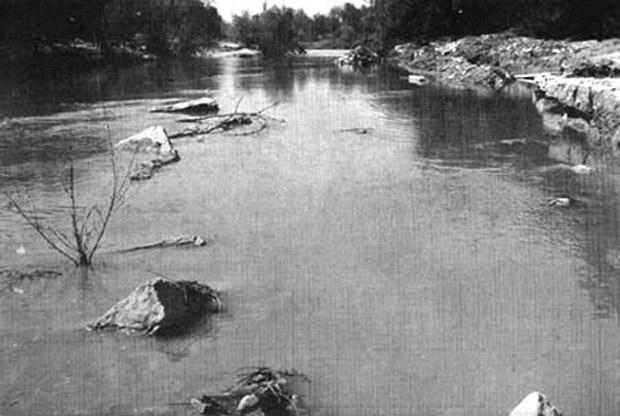 receding river